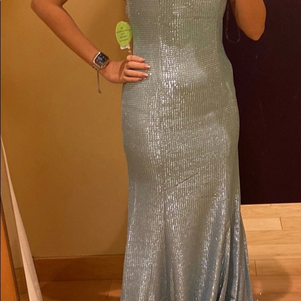 Blue glittery dress for any occasion